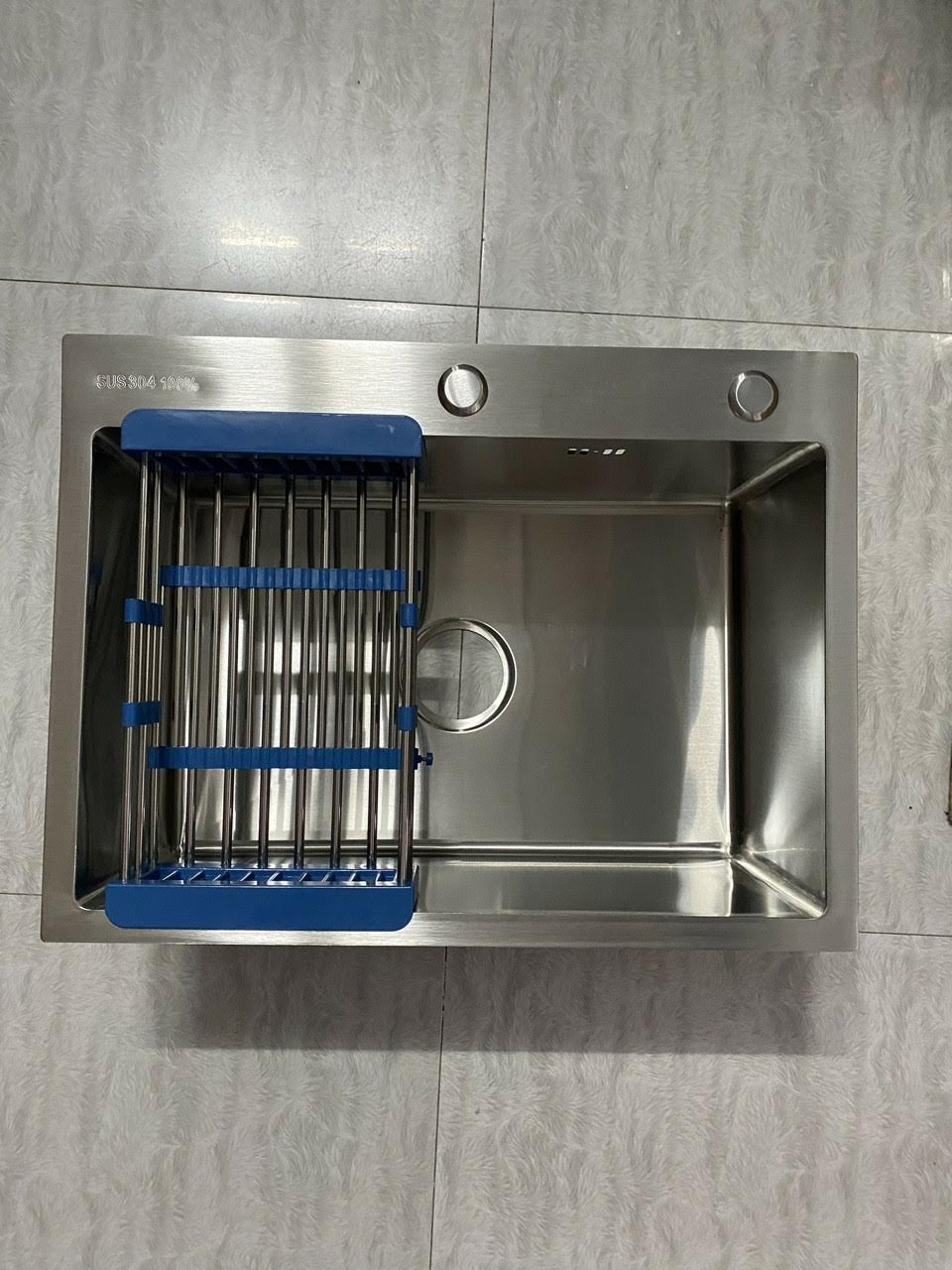 Chậu inox 1 hố 68*45