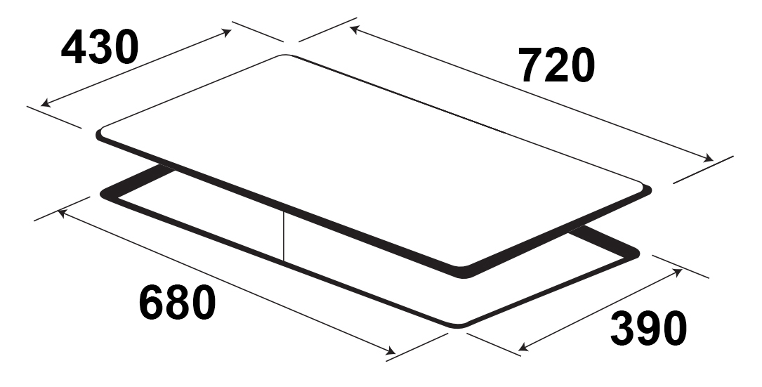 Bếp từ âm 2 vùng nấu Kaff KF-116II