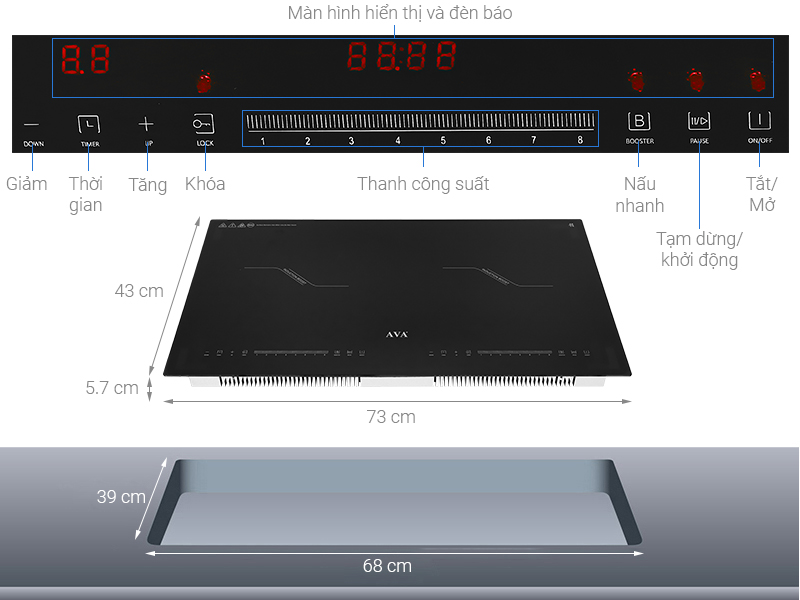 Bếp từ AVA LY-DS3S