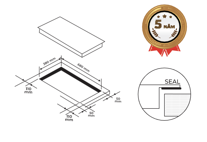 Bếp từ đôi Boss BM852J