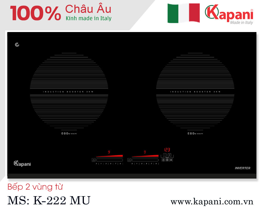 Bếp từ đôi Kapani K-222 MU