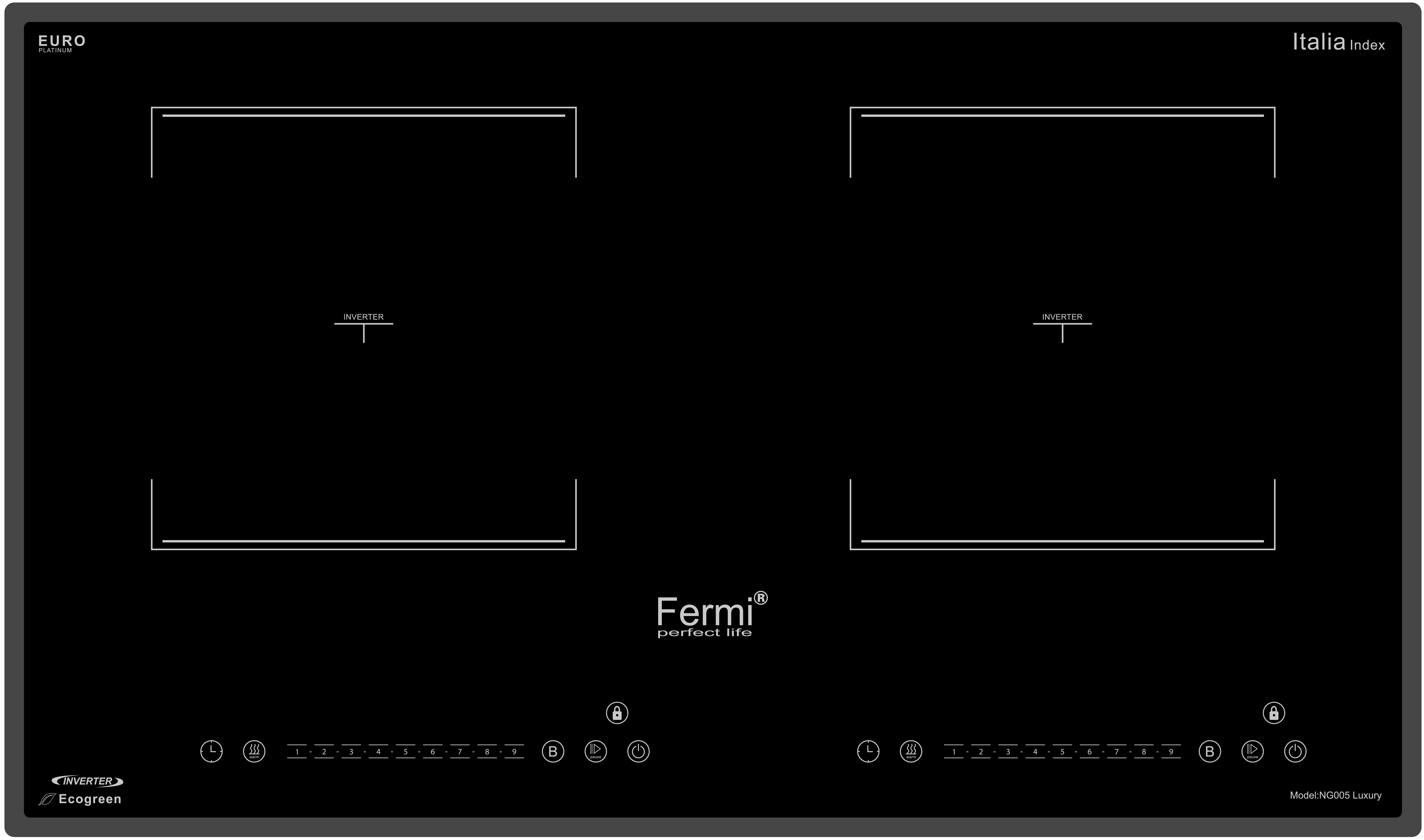 Bếp từ đôi Fermi NG005 LUXURY