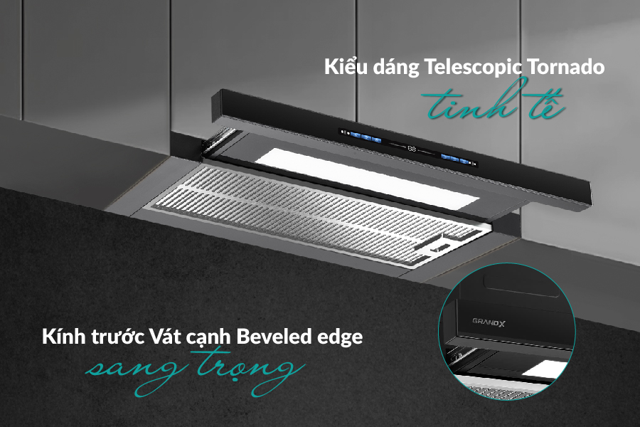 Máy hút mùi âm tủ Grand X Optima Series GX H70F75B