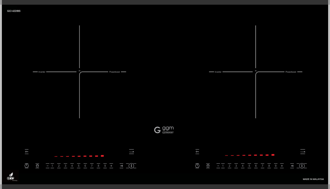 Bếp từ đôi GGM GCI422IBS Plus